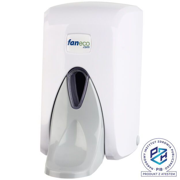 Dozownik łokciowy mydła w płynie POP 500 ml, biały, ABS